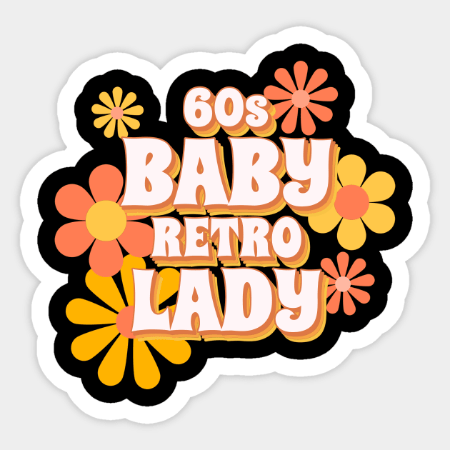 60S BABY Retro Lady Sticker by SartorisArt1